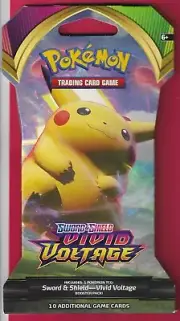 Pokemon "Vivid Voltage" 10-Card Sealed Sleeved Booster (Gigantamax Pikachu) X1