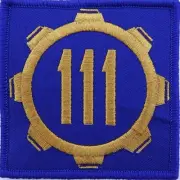 Vault 111 Fallout Style Patch Cosplay Hook and Loop backing 3" Inches Square