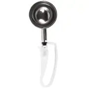 Vollrath 47390 #6 White Squeeze Handle Disher - 4.7 oz.