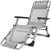 FMHCTN Folding Chairs Garden Deck Reclining Chair, Office Lounge Chair Outdoor Simple Nap Bed Hospital Bed Office Nap Folding Bed Portable(Color:Black) (Silver) Interesting FANDIAO