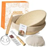 Bread Proofing Basket, Banneton Bread Proofing Basket Set of 2, 9 Inch & 10