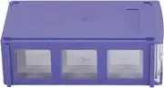 Baxnore Stackable Storage Drawer Set, 140x90x40mm Plastic and Acrylic Organizer for Small Parts, Screws and Crafts, Modular Design with Blue Base and Clear Drawer