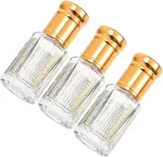Healeved Set of Essential Oil Roll Bottles Ml Airtight Diffuser Oils Portable Glass Sets Gold Caps