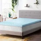 Memory Foam Mattress Topper Double Size Beddings Bamboo Fibre Cover Foldable