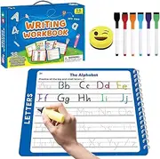 Writing Book for Kids - Reusable Preschool Handwriting Workbook - Educational Developmental Activities for Preschool Kindergarten Homeschool Travel Entertainment