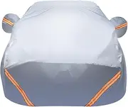 Car Cover Compatible with Ford C MAX 2007-2010, Outdoor Waterproof Tarpaulin Windshield Cover(Silver)