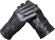 [Generic] Leather Gloves Men's Labor Protection Gloves Men's Plus Velvet Warm Leather GlovesLeather Gloves