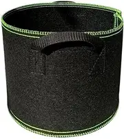 1Pc Black Non-Woven Planting Bag Tree Planting Bag Growing Seedling Pot Breathable Multiple Light-Permeable Growth Bag Sizes