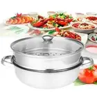 Layers Soup Steaming Pot Cooking Boiler Steam Pot Double Boilers Stockpot