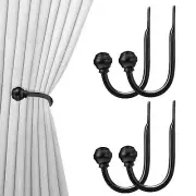 4 Pack Wall Mount Curtain Holdbacks Drapery Tiebacks Retro Window Hook for Home