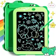 LCD Writing Drawing Tablet Toys for Kids, Green Dinosaur Screen Doodle Board, Erasable Electronic Kids Drawing Pad, Educational Learning Toy Christmas Birthday for Girls Boys 3 4 5 6 7 8 Year Old