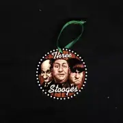 The three STOOGES flat aluminium CHRISTMAS ORNAMENT Moe Larry curly ornament