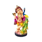 Playing Flute Lord Krishna Statue Figurine for Home/Temple/Gift
