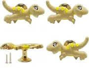 Lovely Dinosaur Cabinet Knobs Animal Drawer Knobs 4Pcs Single Hole Handle for Door Closet Cupboard Dresser Wardrobe Marine Furniture Knobs Nursery Drawer Handles Decor