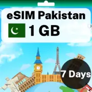 eSIM Pakistan - 1 GB - 7 Days - Travel eSIM | QR code activation