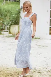 [PUP8] Ellise Midi Dress - Blue XS Blue