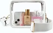 Clear Crossbody Bag for Women, Clear Bag Stadium Approved Clear Purse with Adjustable Strap