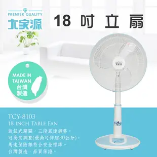 大家源 18吋立扇/電風扇 TCY-8103