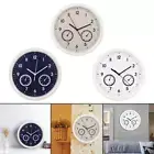 Round Wall Clock Temperature and Humidity Wall Hanging Clocks Home Kitchen