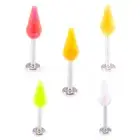 Labret Micro Jewelry with Colorful Spike 16g Labret Monroe Piercing
