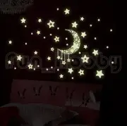 Glow Stickers Moon and Star Glow In The Dark Stickers Cute Moon and Star