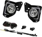 LED Fog Lamp Assembly Compatible For HIACE COMMUTER 2014-2016 Daylights Wires Switch Turn Signal DRL Daytime Running Lights 12V(DRL)
