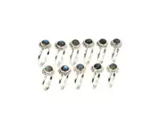 WHOLESALE 11PC 925 SOLID STERLING SILVER LABRADORITE RING LOT r037