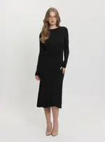 GUESS Women's Black Drew Knit Maxi Dress Size: XS, Spandex