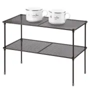 2-Pack Kitchen Cupboard Shelf Organizer for Cabinet, Expandable & Stackable C...