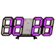 3D LED Digital Clock Luminous Wall Clock Multifunctional USB Plug in7680