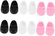 HEALSOPTHY 6pairs Miniature Doll Shoes Flat Boot Accessories for Dolls Adorable Dollhouse Decoration Versatile Pairing for Creative Play Comfortable Design for Stability