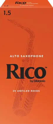 Rico Alto Sax Reeds, Strength 1.5, 25-pack