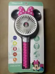 Disney Baby Minnie Mouse Stroller Fan 3 Speeds Flexible Tripod Rechargeable New