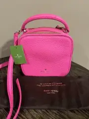 Kate Spade Pink Pebbled Leather Bobi Cecil Court Crossbody Bag Purse