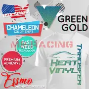 Green Gold Chameleon Heat Transfer Vinyl HTV TShirt 20" Iron Heat Press ADC01