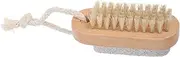 Anneome Double Sided Foot Cleaner Brush with Pumice Stone and Bristles Portable Bath Scrub Brush for Deep Cleansing and Exfoliation for Home and Travel Use