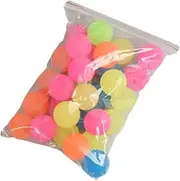 20pcs Bouncy Balls Solid Rubber Jumping Balls Fluorescent Boys and Girls Toy Non-Toxic for Birthday and Children's Day Random