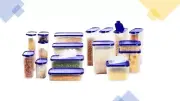 Tupperware Modular Mates Get It All Blue Seal for Pantry Storage New