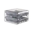 Kitchen Egg Storage Box Refrigerator Fresh 2-Layer Drawer Type Organizer .yu