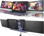 12'' Portable Dual Triple Monitor Extender for 13.5-16.5"Windows Laptop/Android