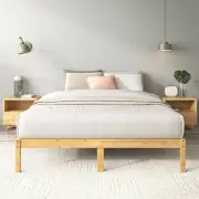 Zinus Bamboo Wood Bed Frame Double Solid Wooden Base Bed