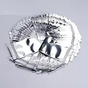 VANANA 50 Pcs Aluminum Foil Pouch Packing Bag Ziplock Mylar Self Seal Sliver (S)