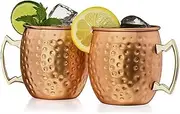 ZKG 500ml Hammered Copper Plated Moscow Mule Mug Beer Cup Coffee Cup Copper Plated Mugs Kitchen Bar Drinkware