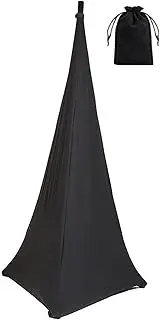 Speaker Stand Cover COOSOO Universal Lighting Tripod Stand Cover Scrim DJ Speaker Light Stand Skirt Cover Stretchable Lycra Spandex Material 360 Degree Cover for Weddings Banquets Events
