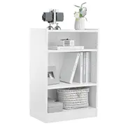 Giantex 3-Tier Modern Bookcase Display Bookshelf w/Adjustable Shelves Home Office Storage Cabinet Organizer White