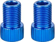 HZJD Presta Valve Adapter, Blue, Convert Presta to Schrader Adaptor for Bike, Inflate Tire Using Standard Pump or Air Compressor(2PCS)