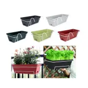 Railing Planter Pot, Window Box Planter, Detachable tray,