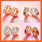 9CT SILVER / ROSE / GOLD GF 9MM SMALL BAND EAR HELIX PIERCING RING HOOP EARRINGS