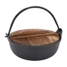Cast Iron Hanging Pot Nabe Sukiyaki Pot Shabu Shabu Pot Cooking Double Handles