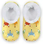 [Caihoyu] House Slippers for Kids Fuzzy Fleece Non-Slip Lightweight House Shoes Hotel Travel Bedroom Airplane Party